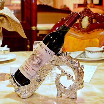 Decorative Resin Carved Unique Wine Holders Silver/Gold Unique Best