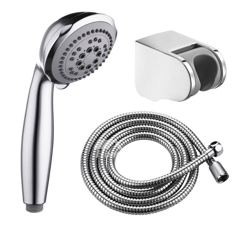 Silver Hand Shower Faucet Hose Adapter ABS Plastic Stainless Steel