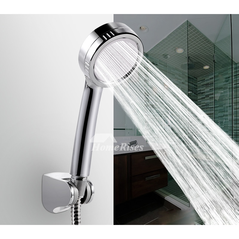 Silver Hand Shower Faucet Hose Adapter ABS Plastic Stainless Steel