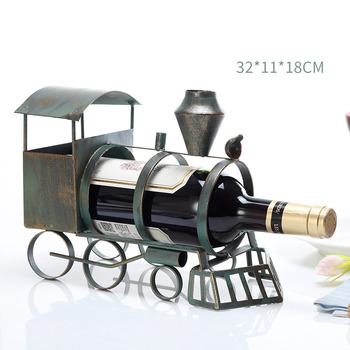 Decorative Metal Wine Bottle Holder Plane/Car Unique Single Iron Rustic