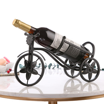 Metal Wine Bottle Holder Decorative Unique Car Iron Single Bottle Black