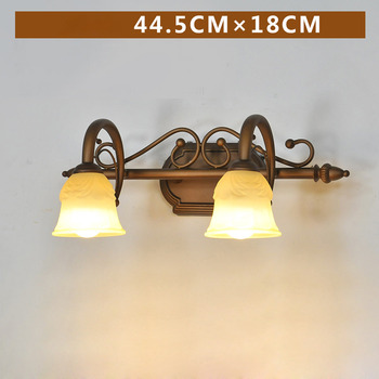 Bathroom Wall Sconces Fixture Rustic Modern Glass Wrought Iron Antique