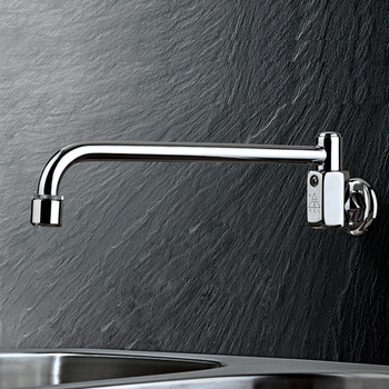 Wall Mount Silver Brass Chrome Best Kitchen Faucets Rotatable