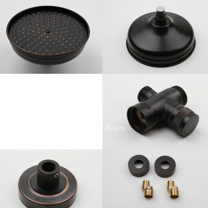 Oil Rubbed Bronze Shower Fixtures Black Brass Wall Mount Classic