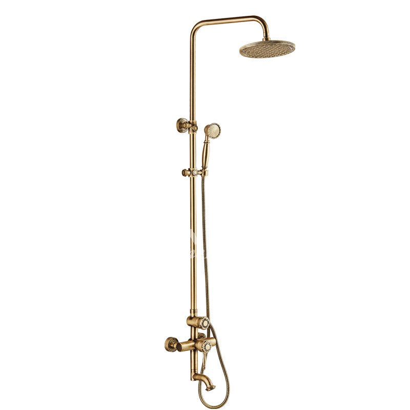 Designer L Antique Brass Outdoor Shower Faucet Gold Single ...