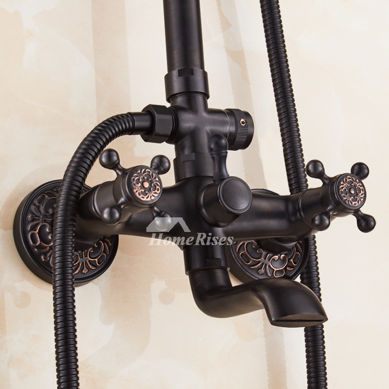 Shower Spa System OilRubbed Bronze Wall Mount Black Best Bar