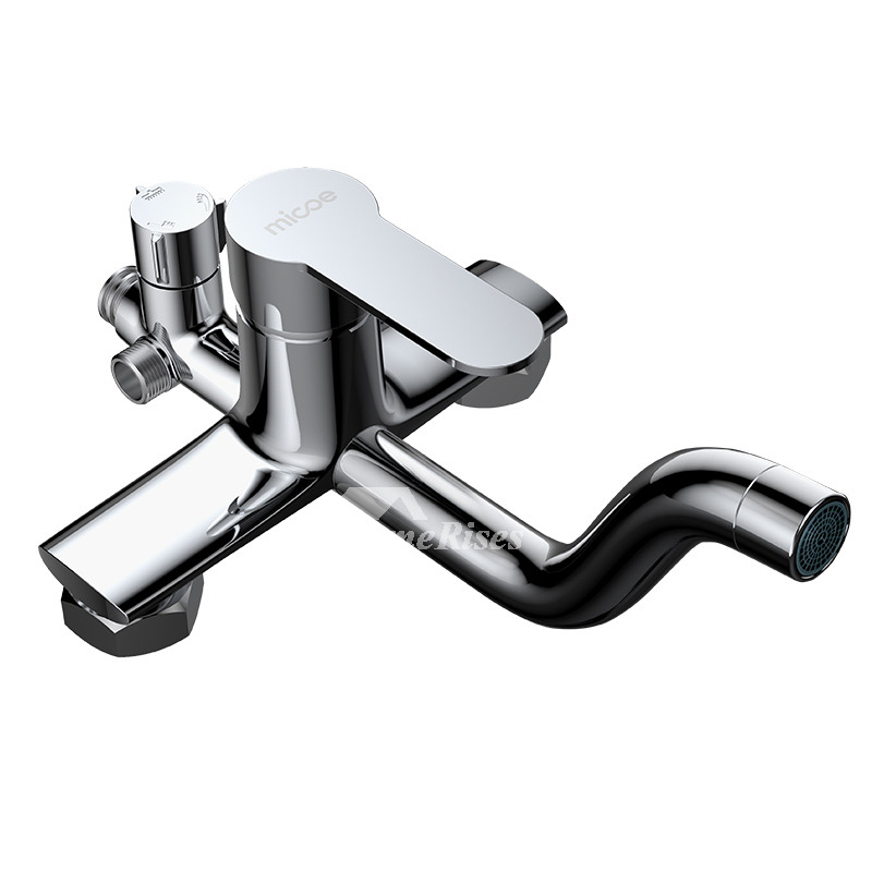 Best Shower Faucets Wall Mount Silver Chrome Single Handle Brass
