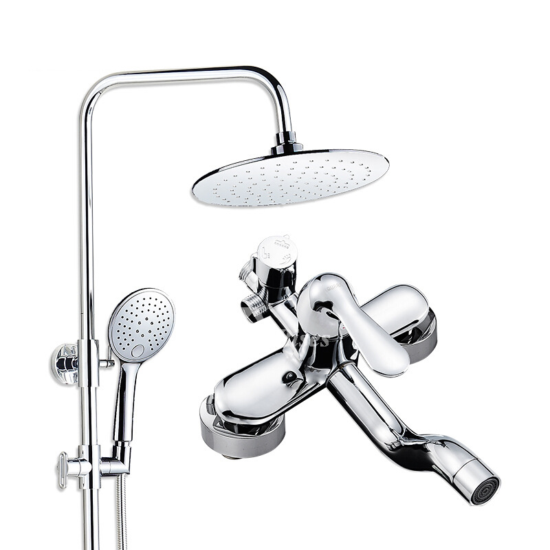 Modern Shower Fixtures Wall Mount Silver Chrome Brass 9 Inch