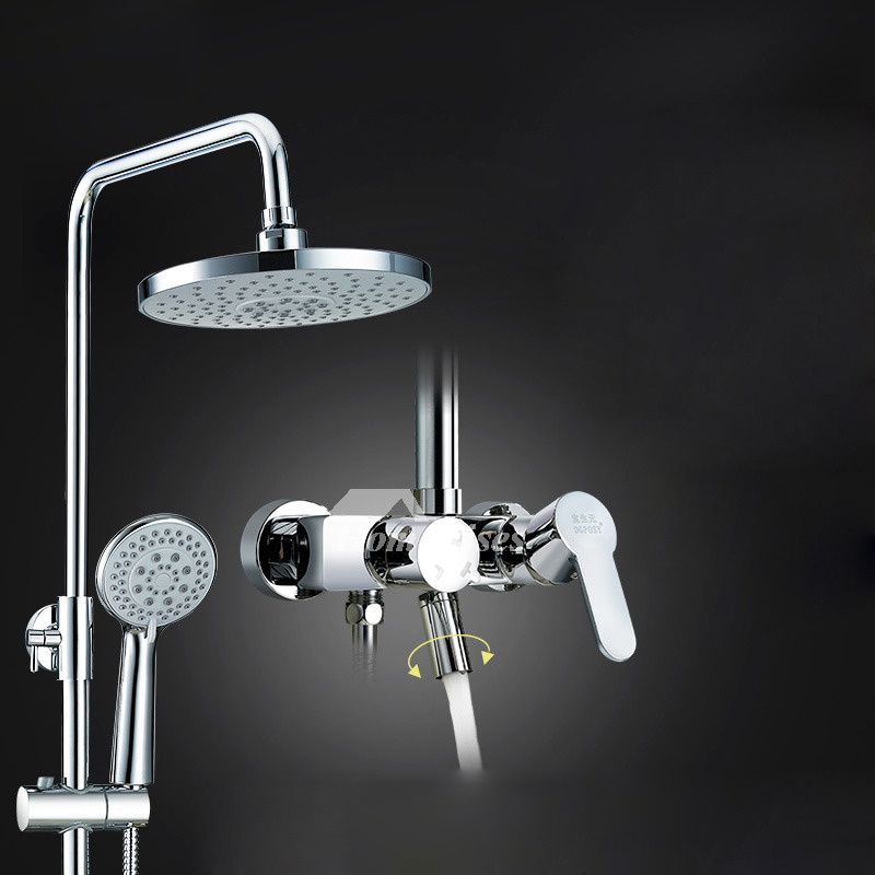 Best Shower Faucets Square 8 Inch Silver Chrome Wall Mount Modern