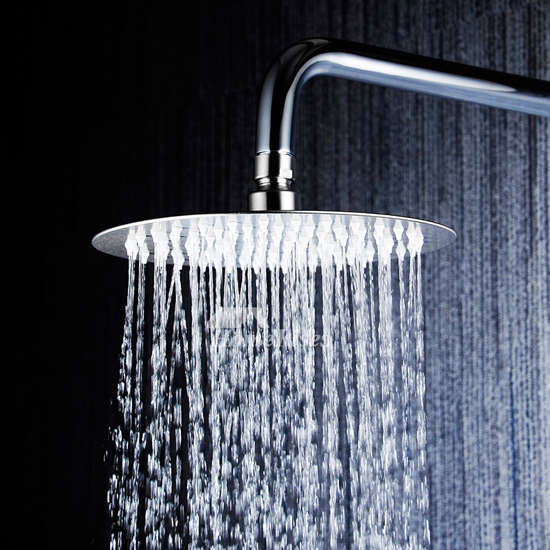 Wall Mounted Shower System 8 Inch Brass Chrome Exposed Modern