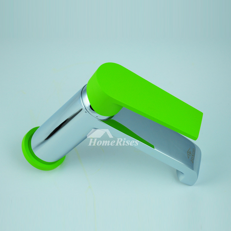 Bathroom Wall Faucet Green Single Handle Chrome Modern Cheap