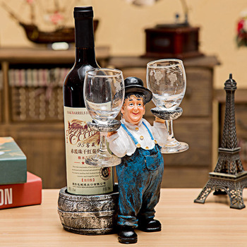 Decorative Wine Holder Resin Carved Free Standing White Unique Best