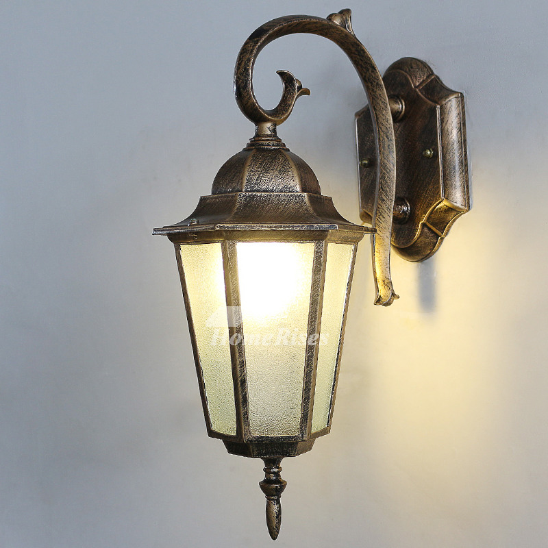 Decorative Wall Sconces Glass Wrought Iron Outdoor Vintage Art Deco