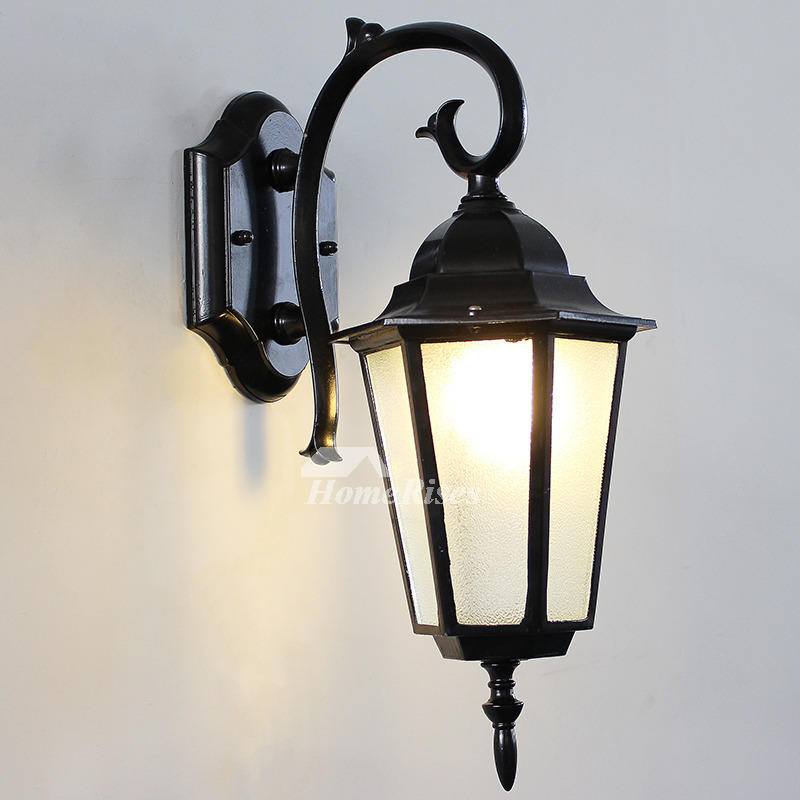 Decorative Wall Sconces Glass Wrought Iron Outdoor Vintage Art Deco