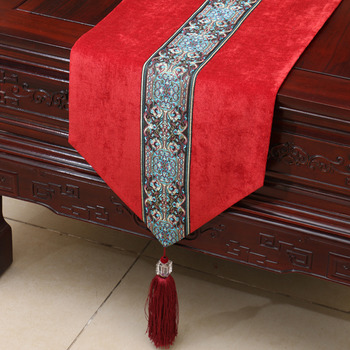Wedding Table Runners Red/White/Black/Hot Pink Velvet Burgundy