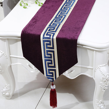 Purple Table Runners Wedding Blue/White/Brown Corduroy Dinning Room