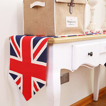 Designer Union Flag Red And Blue Cotton Dining Room Table Runners