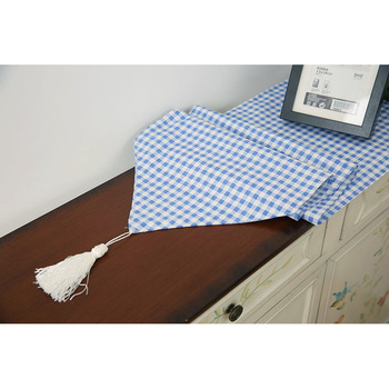 Plaid Table Runner  Blending Blue/Green Modern 72 Inch