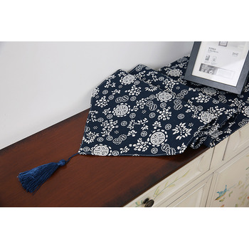 Country Table Runners Blending Printed Dark Navy/Red/Blue Modern