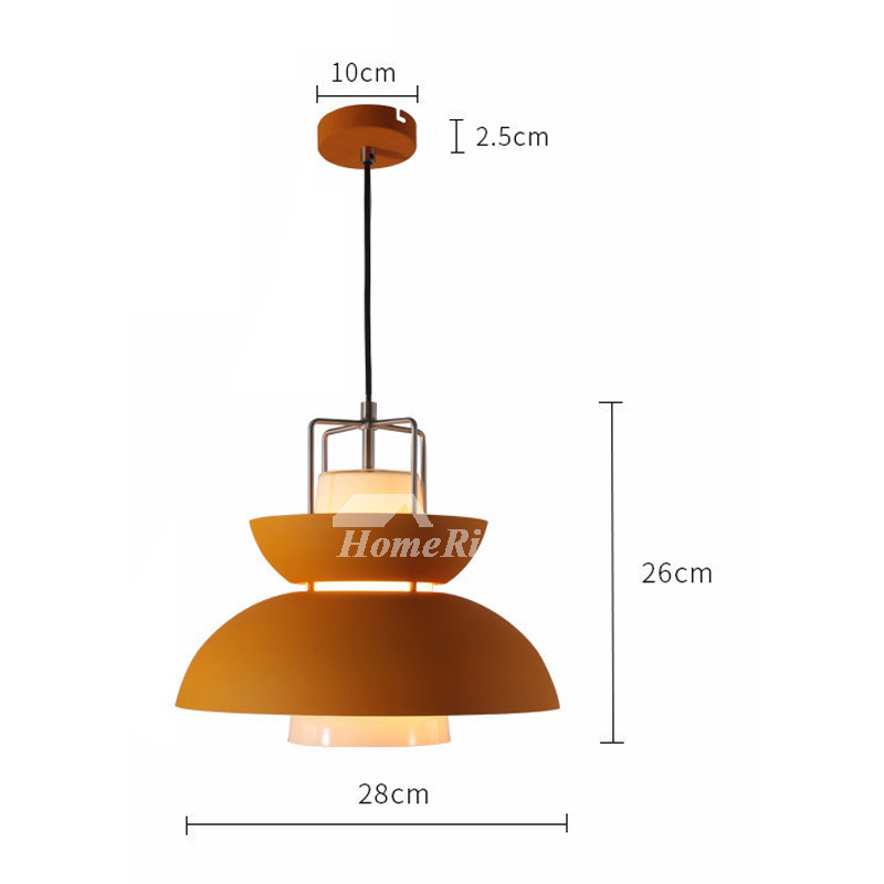 modern orange pendant light