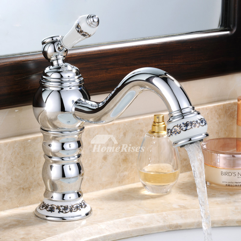 Vintage Brushed Brass Antique Gold Bathroom Faucets Single Handle