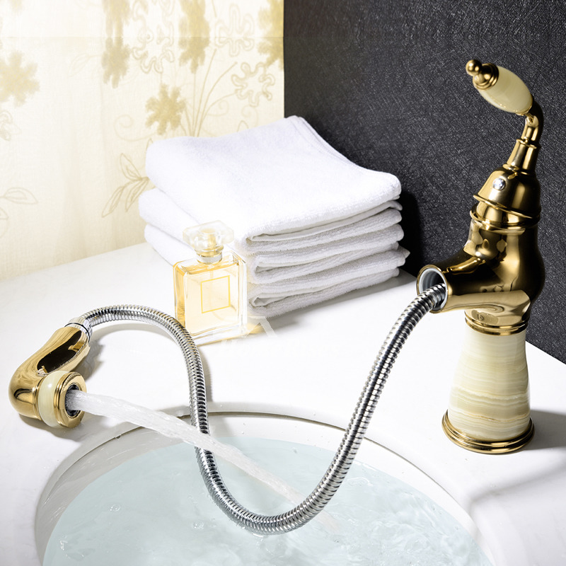 Vessel Sink Faucets Single Handle Polished Brass 1 Hole Gold Luxury