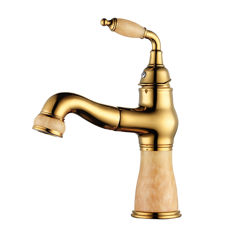 Best Bathroom Faucets Single Handle Polished Brass Gold Pull Out