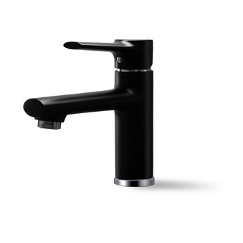 Matte Black Bathroom Faucet Single Handle Oil-Rubbed Bronze Vessel