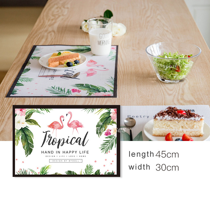 Summer Placemats PVC Rectangule Outdoor Cute Childrens Spring