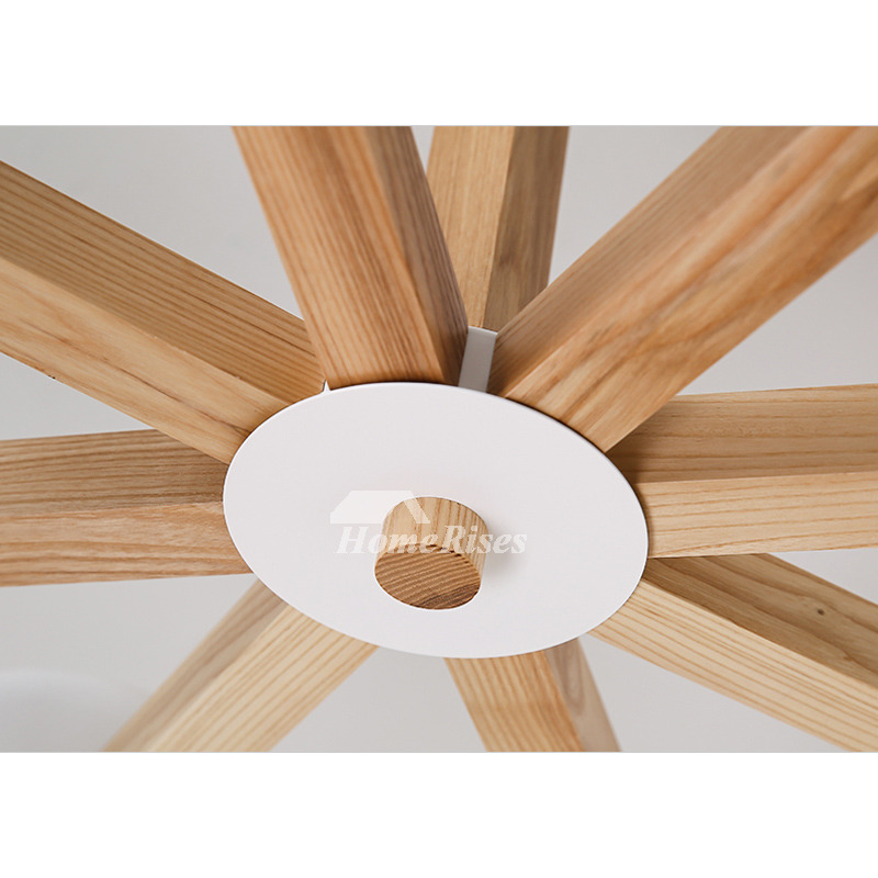 Modern Chandeliers Wood 6 8 Light Wrought Iron Hanging Nordic