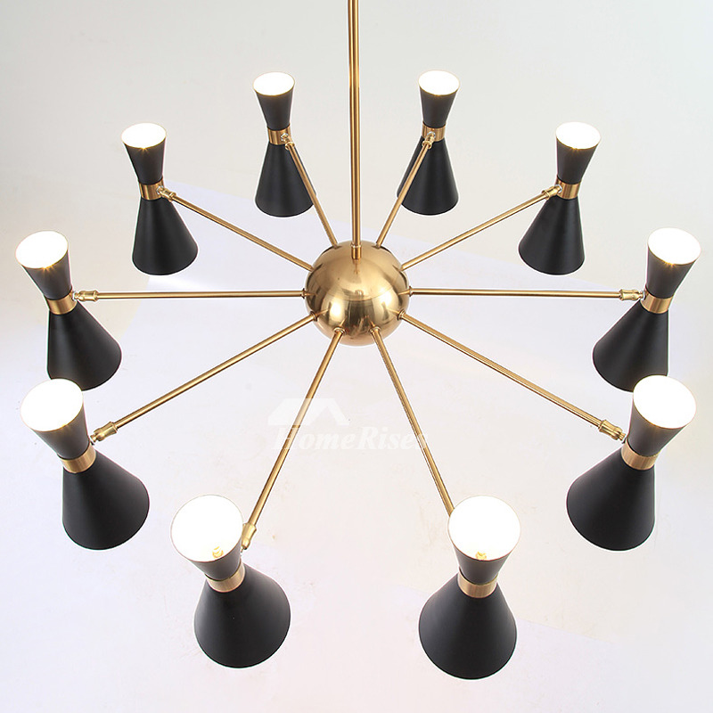 Post Modern Chandelier Creative Black/Blue Iron 6/10 Light Fixture
