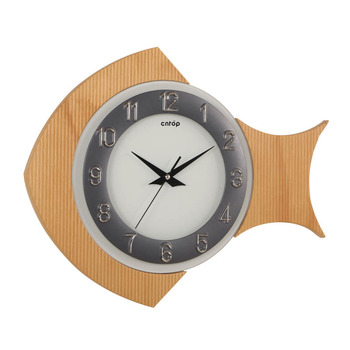 Unique Wooden Wall Clock Glass Analog Quartz Personalized Kitchen