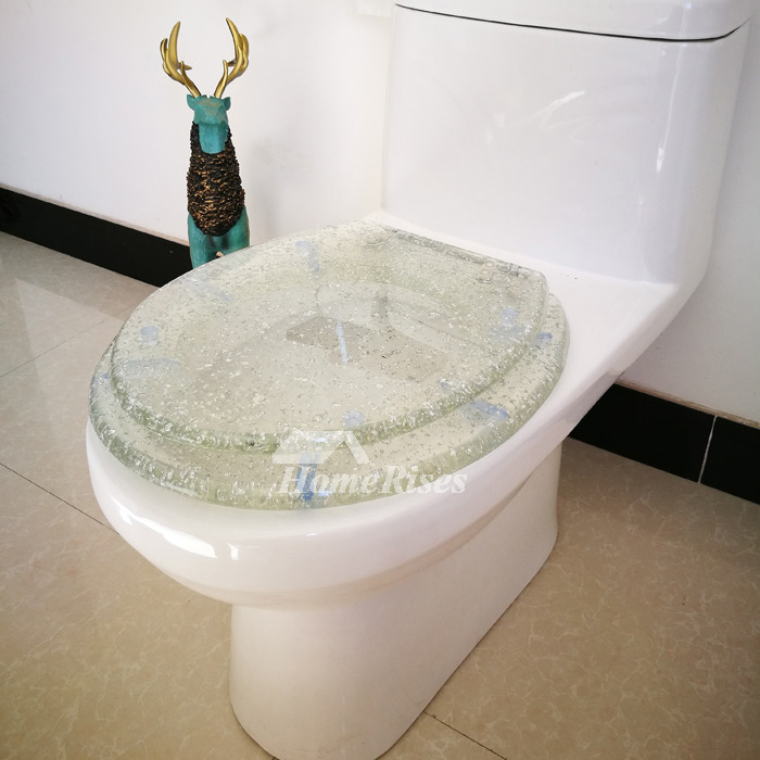 Gold Toilet Seat Glitter Resin Decorative Novelty Fancy Luxury Solid