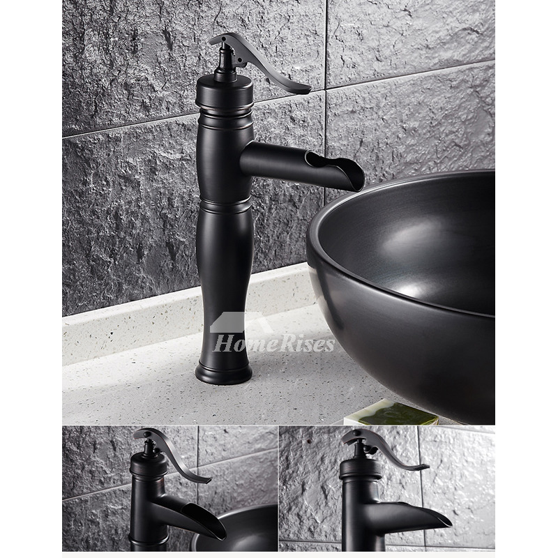 Matte Black Bathroom Faucet Painting Single Handle Modern Industrial