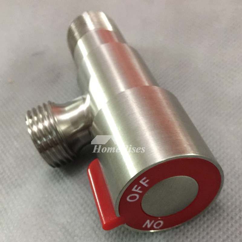 Solid Faucet Angle Stop Valve Stainless Steel Brushed Bathroom Kitchen