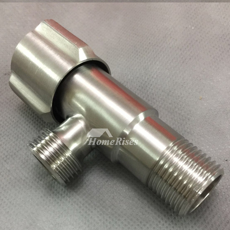 Solid Faucet Angle Stop Valve Stainless Steel Brushed Bathroom Kitchen