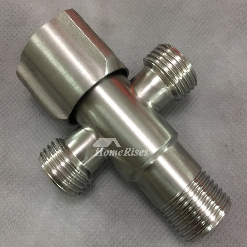 Solid Faucet Angle Stop Valve Stainless Steel Brushed Bathroom Kitchen