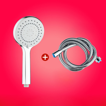Solid ABS Plastic Faucet Sink Hose Hand Shower Silver Bathroom Kitchen