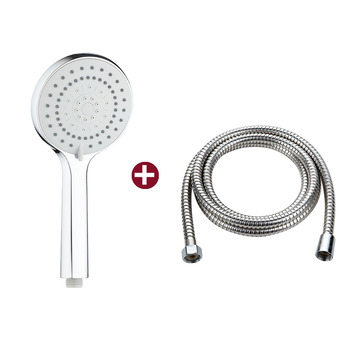 Silver ABS Plastic Stainless Steel Hand Shower Faucet Sink Hose Shower