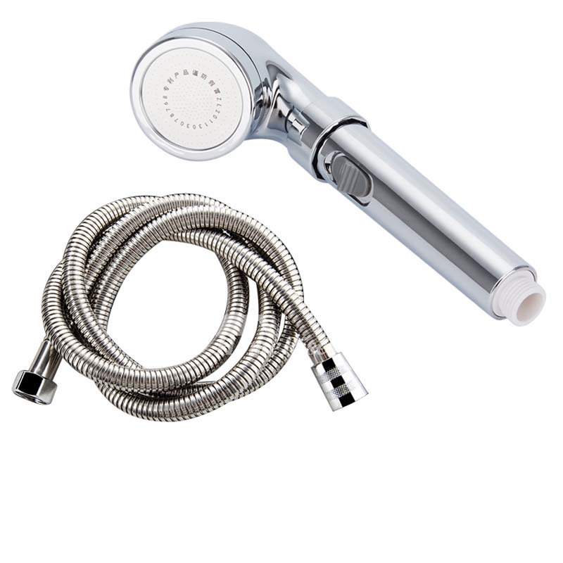 Solid Plastic Silver Stainless Steel Faucet Hose Hand Shower Adapter