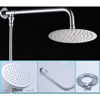 Good Quality Top Shower Stainless Steel Silver Faucet Hose Rotatable