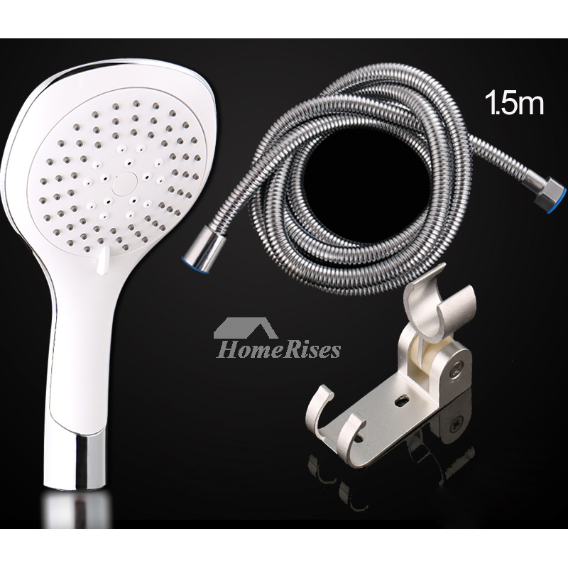 Quality White ABS Hand Shower Faucet Hose Adapter Stainless Steel
