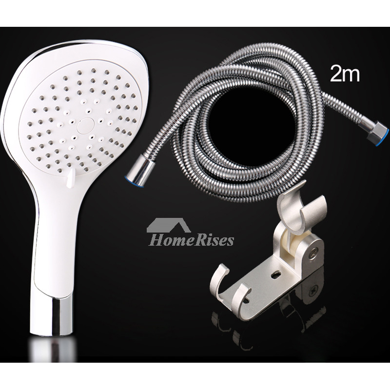 Quality White ABS Hand Shower Faucet Hose Adapter Stainless Steel
