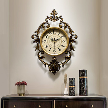 Art Deco Wall Clock Hanging 15/19 Inch Large Rustic Metal Silent Best