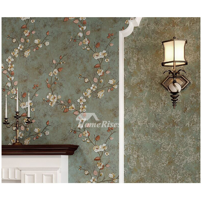 Floral Wallpaper Vintage Non Woven Fabric Home Art Decor Living Room