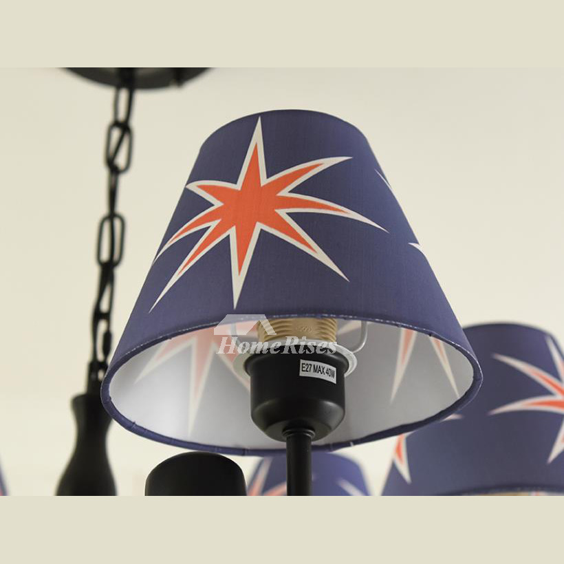 Bedroom Chandeliers 3/5/6 Light Creative Kids Nursery Wrought Iron