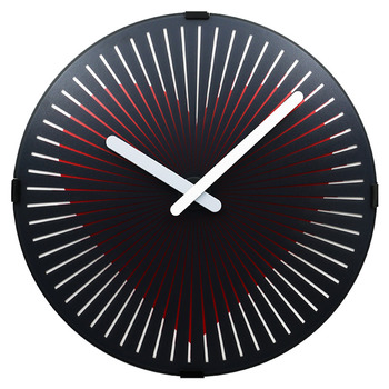 Creative Wall Clocks Round Rotatable Black Living Room Plastic Cool