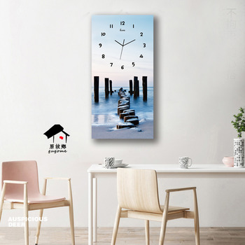 Rectangular Wall Clock Long Analog 8/12 Inch Creative Silent Cool