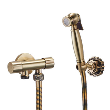 LTJ Luxury Antique Brass Bathroom Bidet Spray Shower Wall Mount