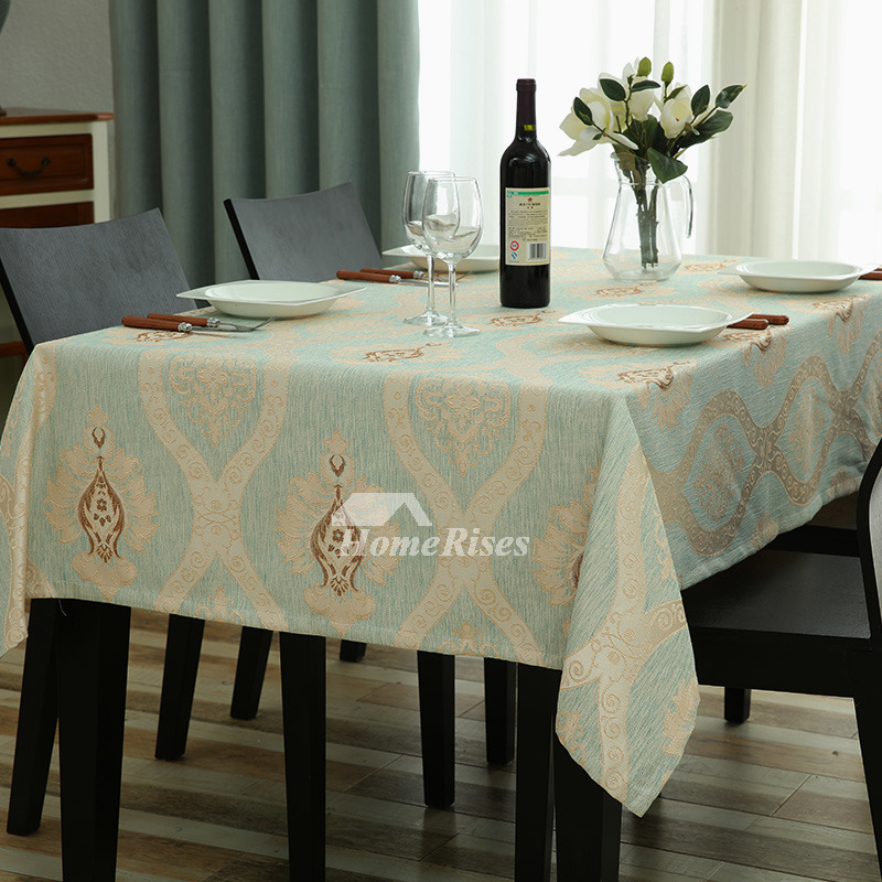 Embroidered Rectangle Jacquard Vintage Discount Dining Table Cloth